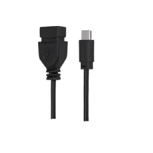 Cabo Adaptador Type-c P/ Usb Fêmea C/ 17cm - Preto