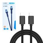 Cabo Cel/dados Type-c 3.0 P/ Type-c 1m - Le-843 Preto (trançado)