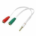 Adaptador P3 Macho P/ 2 P2 Fêmea - F-hwh-103/2014a - Branco