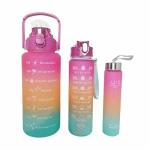 Squeeze (kit C/ 3 Un.) 2l + 1l + 500ml Plastico Color Rosa