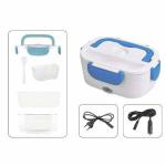 Marmita Eletrica Portatil Azul 12v 1.5l Acompanha Talheres, Carregador Automotivo E Cabo De Força Ref. Ak-f002