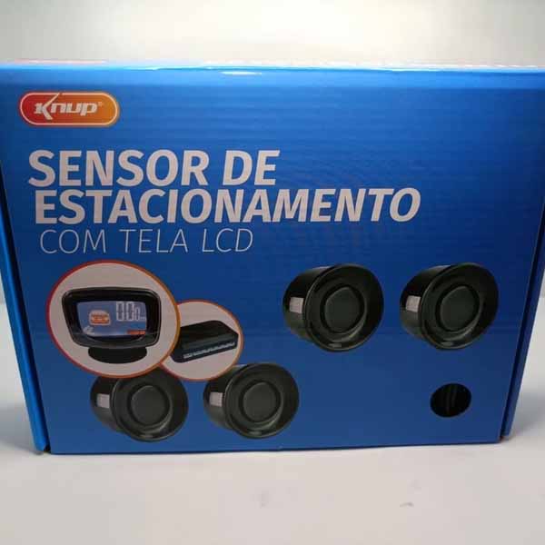 Sensor De Estacionamento Ré Universal Com Tela Lcd Colorida Cor Prata