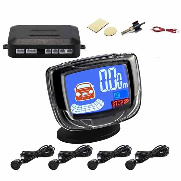 Sensor De Estacionamento Ré Universal Com Tela Lcd Colorida Cor Prata