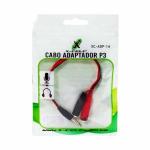 Adaptador P3 Macho P/ 2 P2 Fêmea - Xc-adp-14 Preto