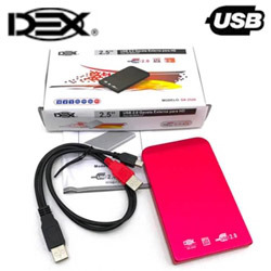 CASE 2.5" USB 2.0 P/ HD REF. DX-2520 VERMELHO