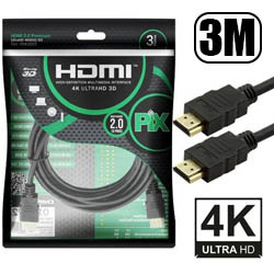 CABO DE VIDEO HDMI 4K c 3M 2.0 4K HDR 19P