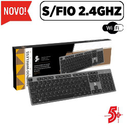 TECLADO SEM FIO 2.4GHZ OFFICE PREMIUM MULTIMIDIA PR
