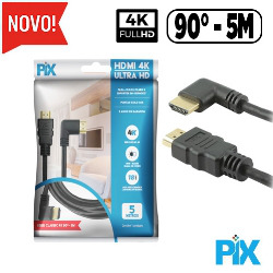 CABO DE VIDEO HDMI 4K 90° d 5M 2.0 4K HDR 19P 5M