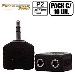 ADAPTADOR P2 MACHO P/ J2 ESTÉREO FEMEA (KIT C/ 10) BLIS