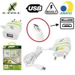 CABO CEL/DADOS (TOMADA) C/ 2 USB C/ CABO P/ V8 MOD. XC-