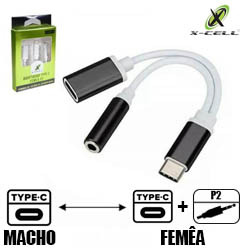 ADAPTADOR TYPE C P/TYPE C FÊMEA C/ SAÍDA P2 XC-ADP-16