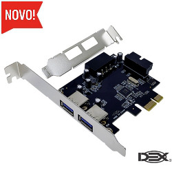 PLACA PCI-E 2P USB 3.0 + 19 PINOS PAINEL FRONT 3.0 REF: