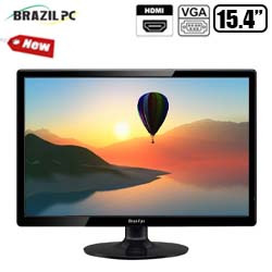 MONITOR 15.4" LED BRAZILPC - HDMI / VGA - 15BPC-K
