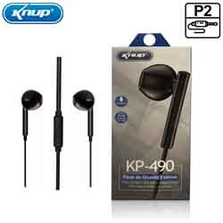 FONE C/ MIC. P2 KP-490 PRETO (BOX BLISTER)