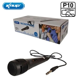 MICROFONE DINÂMICO KP-M0001 P10 C/ CABO 1M CHAVE