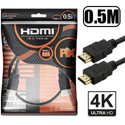 CABO DE VIDEO HDMI 4K a 0.5M 2.0 HDR 19P