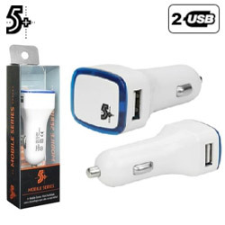 AT. CARREGADOR VEICULAR C/ 2USB 12V 2.1A