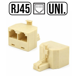 ADAPTADOR EMENDA P/ RJ45 "Y" 1 MACHO P/ 2 FÊMEAS