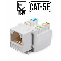ADAPTADOR KEYSTONE CAT-5E RJ45 BRANCO