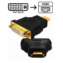 ADAPTADOR DVI FEMEA (24+5) P/ HDMI MACHO REF. EM-1