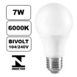 MDCI.LAMP. LED BULBO 7W 6000K-BF-BIVOLT REF. LK-BF-76