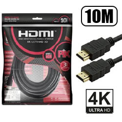 CABO DE VIDEO HDMI 4K e 10M 2.0 HDR 19P
