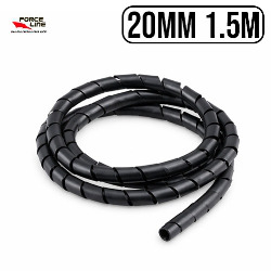MDC. ORGANIZADOR DE FIOS ESPIRAL 20MM - 1.5M PRETO