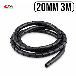 MDC. ORGANIZADOR DE FIOS ESPIRAL 20MM - 3M PRETO