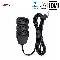 EN. EXTENSÃO 3 TOMADAS 10M PRETO (BLISTER)