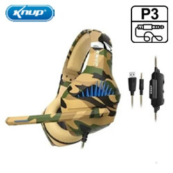 FONE GAMER C/ MIC. P3 LED KP-GA01 CAMUFLADO MARR