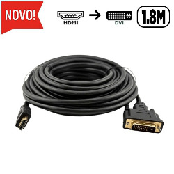 CABO DE VIDEO DVI 24+1 P/ HDMI 1.8M (BLISTER) PRETO R