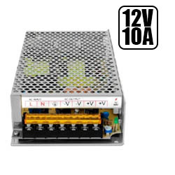 CFTV. FONTE ALIMENTAÇÃO CHAVEADA 12V-10A BIVOLT REF.