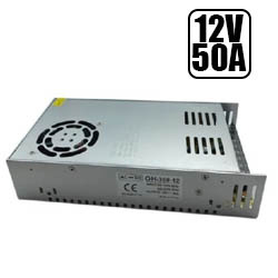 CFTV. FONTE ALIMENTAÇÃO CHAVEADA 12V-50A BIVOLT REF.