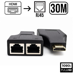 ADAPTADOR EXTENSOR HDMI DUPLO RJ45 30M CAT5/CAT6 REF