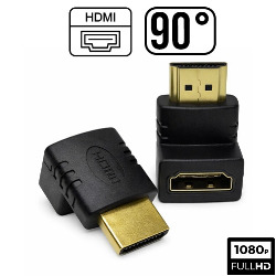 ADAPTADOR HDMI MACHO P/ HDMI FÊMEA 90° REF. HF-45 EM-0