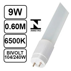 MDCI.TUBULAR LED 0.60M 9W 6500K-BF (LIG. 2 LADO) PIHILB