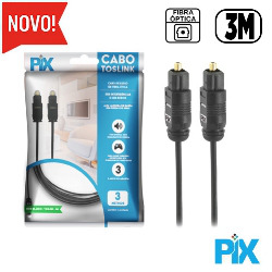 CABO FIBRA ÓPTICO TOSLINK - 3M (BLISTER)