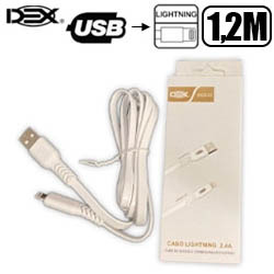 CABO CEL/DADOS USB P/ IPHONE 1.2M (BLISTER) REF. DCB