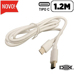 CABO CEL/DADOS TYPE-C P/ TYPE-C 1.2M REF. DCB-32 (BLISTE