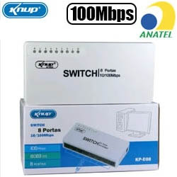 REDE SWITCH HUB 8 PORTAS DE 10/100MBPS REF. KP-E08B