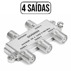 ADAPTADOR DIVISOR P/ ANTENA 5-900 DE 4 SAÍDAS