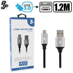 CABO CEL/DADOS USB 3.0 P/ V8 1.2M ALUMINUM PREMIUM