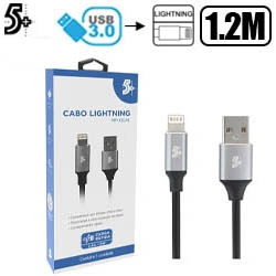 CABO CEL/DADOS USB 3.0 P/ IPHONE 1.2M ALUMINIUM PREM