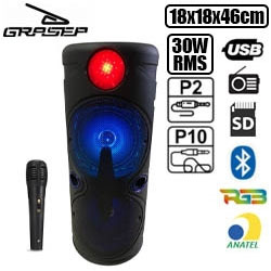 CAIXA DE SOM BLUETOOTH g30W RMS USB REF. D-S28 AZUL
