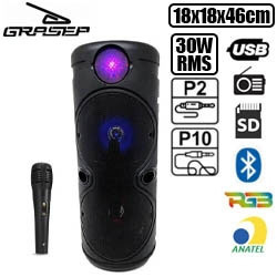 CAIXA DE SOM BLUETOOTH g30W RMS USB PRETO REF. D-S2