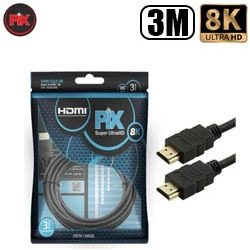 CABO DE VIDEO HDMI 8K 3M HDR 19P - PRETO