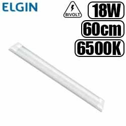MDCI. LUM. LED SOBREPOR 60CM C/ CALHA 18W 1200 LUMEN