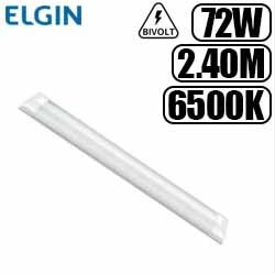 MDCI. LUM. LED SOBREPOR 2.40M C/ CALHA 72W 5040 LUMEN
