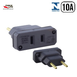 EN. ADAPTADOR TOMADA 10A BIPOLAR MACHO P/ FEMEA BIPOL