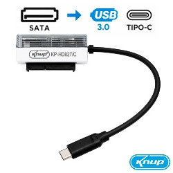 ADAPTADOR CONVERSOR SATA P/ USB 3.0 TYPE-C KP-HD827/C